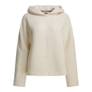 Max Mara Pure Hooded Sweatshirt With Tone-On-Tone Logo Tag Size S Women